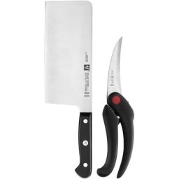 Messer-Set ""Gourmet"", chinesisches Kochmesser und Geflügelschere