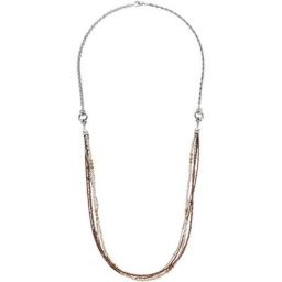Damenkette ""Amali 022197"", Edelstahl mit Hämatit