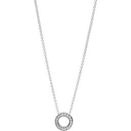 Damen Kette mit Anhänger ""397436CZ"", 925er Silber