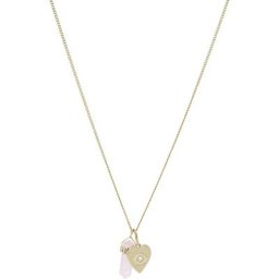 Damen Kette mit Anhänger ""Vintage Motifs JF03471710 "", Edelstahl mit Rosenquarz