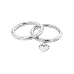 Damen Ring-Set, Edelstahl
