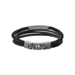 Herren Armband "" Vintage Casual JF03185793"", Leder/Edelstahl