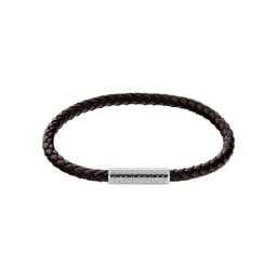 Herren Armband ""Contemporary 35000102"", Leder/Edelstahl