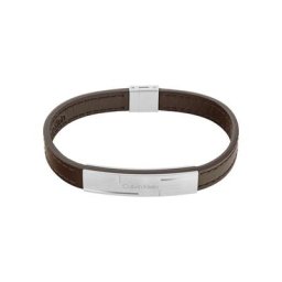 Herren Armband ""Architectural 35000057"", Leder/Edelstahl