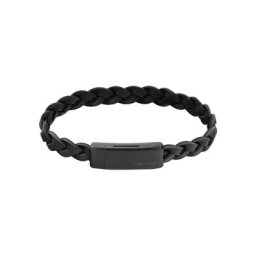 Herren Armband ""Wrapped & Braided 35000129"", Leder/Edelstahl