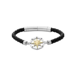 Herren Armband ""Vintage Casual JF04226998"", Leder/Edelstahl