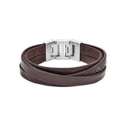 Herren Armband ""JF02999040"", Edelstahl/Leder