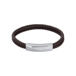 Herren Armband ""Wrapped & Braided 35000098"", Leder/Edelstahl