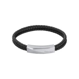 Herren Armband ""Wrapped & Braided 35000097"", Leder/Edelstahl