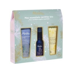 Melvita Gesichtspflege Feuchtigkeitspflege Geschenkset Rose Floral Water 28 ml + Gel-In-Oil 30 ml + Lemon Shower Gel 30 ml 1 Stk.