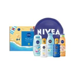 NIVEA Geschenksets Für Sie Geschenkset Schutz & Pflege Sonnenspray SPF30 200 ml + Schutz & Sensitiv Sonnenspray SPF50+ 200 ml + Pflegende After Sun Lotion 250 ml + Kids 3 in 1 Duschgel Shampoo & Spülung 250 ml + Nature Fresh Pflegedusche 300 ml +...