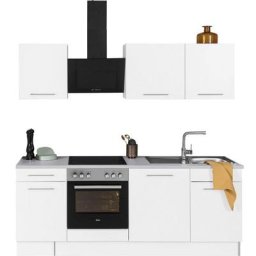 wiho Küchen Küchenzeile Ela, Breite 220 cm, Soft-Close-Funktion, höhenverstellbare Füße