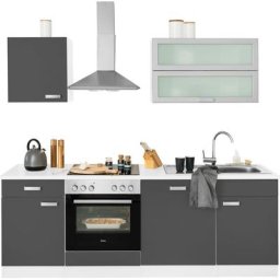 wiho Küchen Küchenzeile Husum, mit E-Geräten, Breite 220 cm