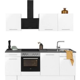 wiho Küchen Küchenzeile Ela, Breite 220 cm, Soft-Close-Funktion, höhenverstellbare Füße
