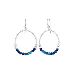 Elli Elli Ohrringe Ohrhänger Edelstein Achat Perlen Boho 925 Silber Damen