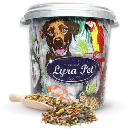 10 kg Lyra Pet® Streufutter aus 29 Komponenten in 30 l Tonne