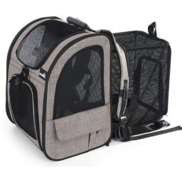 Transportboxen Haustier Rucksack Hunderucksack bis 5kg,Erweiterbar Faltbar, für Hunde Katzen