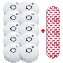 GS508 10er Set Rauchmelder/Brandmelder/ 10 Jahres Batterie fest verbaut VdS'Q' zertifiziert