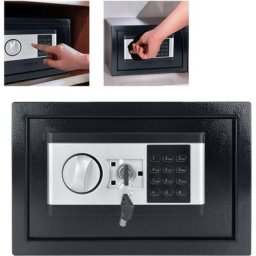 35x25x25cm Safe Tresor mit Zahlenschloss und 2 Notschlüssel 22L Elektronischer Wandtresor - Froadp