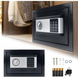 31x20x20cm Safe Tresor mit Zahlenschloss und 2 Notschlüssel 12L Elektronischer Wandtresor - Froadp