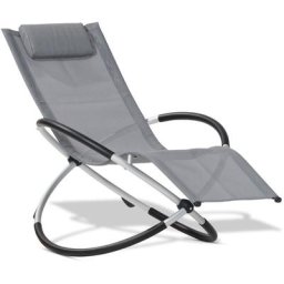 Leco klappbare Aluminium Gartenschaukelliege/ Schaukelstuhl DAS ORIGINAL grau / silber