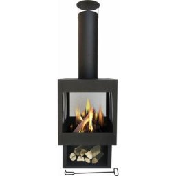 Terassenkamine - Apollo Garden Chimney Ø45 cm - 135 cm Höhe - robuster und moderner Holzgartenherd