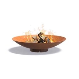 Halo Feuerschale Cortenstahl ø 100 cm rund Rost Feuerstelle für Garten und Terrasse - Adezz