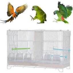 Haloyo - Vogelkäfig Vogelvoliere Papageienkäfig Doppelkäfig Trennwand Trenngitter Zuchtkäfig