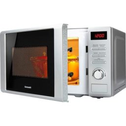 Hanseatic Mikrowelle 619166, Grill, 20 l, silberfarben