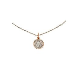 Jamelli Kette mit Anhänger 925 Silber zweifarbig Weißtopas