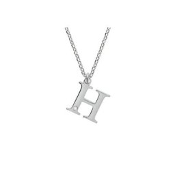 Diamonds by Ellen K. Kette mit Anhänger 925/- Sterling Silber Diamant 0,008ct. Buchstabe H (Set, 2-tlg)