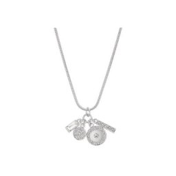 Buckley London Kette mit Anhänger Messing rhodiniert Kristall