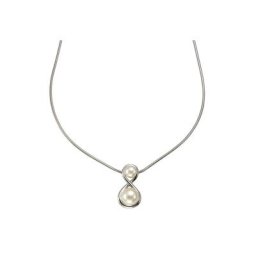 Zeeme Kette mit Anhänger Silber 925 Perle weiß