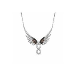 dKeniz Kette mit Anhänger 925/- Sterling Silber Unendlichkeit & Engel Silberkette