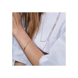 CAÏ Collier 925/-Sterling Silber rhodiniert Perle Topas