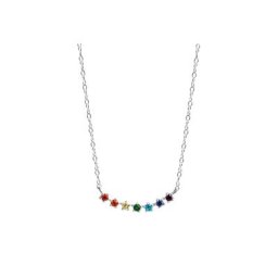 Zeeme Collierkettchen 925/- Sterling Silber rhodiniert Zirkonia multi