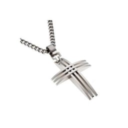 Zeeme Kette mit Anhänger Edelstahl Kreuz