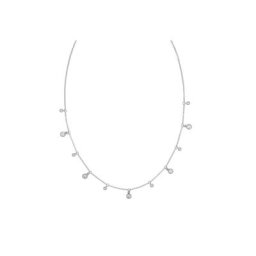 Zeeme Collierkettchen Halskette Silber 925 rhodiniert Zirkonia