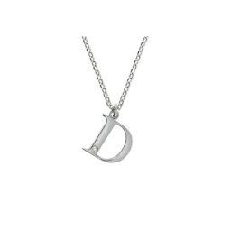 Diamonds by Ellen K. Kette mit Anhänger 925/- Sterling Silber Diamant 0,008ct. Buchstabe D (Set, 2-tlg)