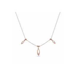 dKeniz Kette mit Anhänger 925/- Sterling Silber rosévergoldet Pure Geometrie Silberkette