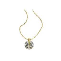 Fascination by Ellen K. Kette mit Anhänger Gold 333 Zirkonia weiß 10mm
