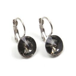J.Jayz Paar Ohrhänger zeitlos, chic, rund, bunt, mit Glasstein - Made in Germany