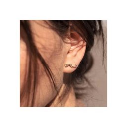 CAÏ Paar Ohrstecker 925/- Sterling Silber vergoldet Weißtopas