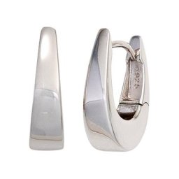 JOBO Paar Creolen, oval 925 Silber