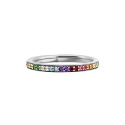CAÏ Fingerring 925/- Sterling Silber rhodiniert Echtsteine