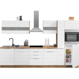 HELD MÖBEL Küche Luhe, 330 cm breit, wahlweise mit oder ohne E-Geräten, gefräste MDF-Fronten