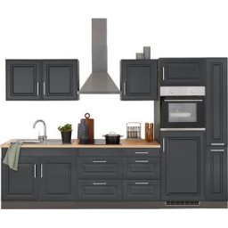 HELD MÖBEL Küchenzeile Stockholm, Breite 300 cm, mit hochwertigen MDF Fronten im Landhaus-Stil