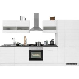 HELD MÖBEL Küche Luhe, 330 cm breit, wahlweise mit oder ohne E-Geräten, gefräste MDF-Fronten