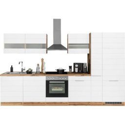 HELD MÖBEL Küche Luhe, 330 cm breit, wahlweise mit oder ohne E-Geräten, gefräste MDF-Fronten