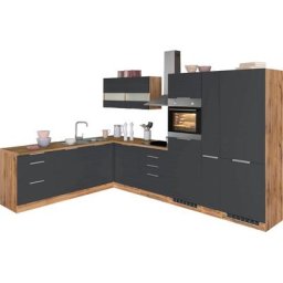 HELD MÖBEL Küche Luhe, Stellbreite 240x330 cm, wahlweise mit oder ohne E-Geräten, MDF-Fronten